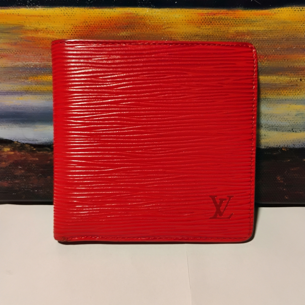 Louis Vuitton Red Leather Wallet
